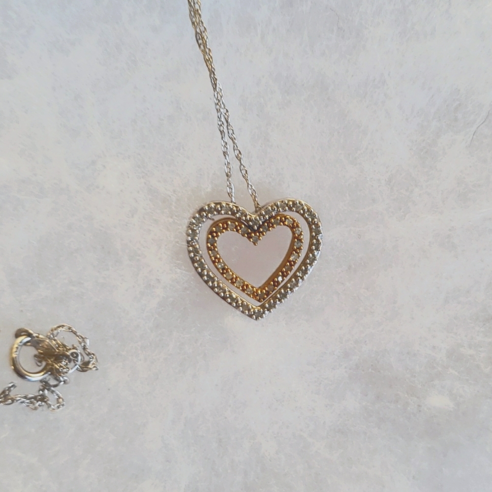Two-Heart diamond necklace